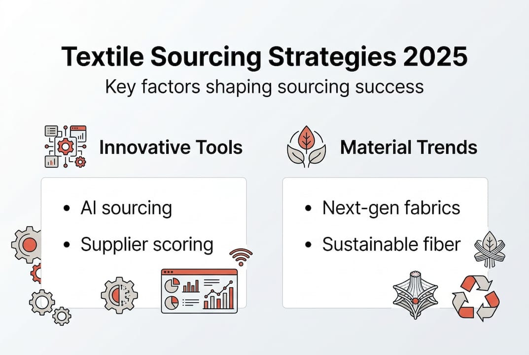 Infographic on textile sourcing strategies for 2025