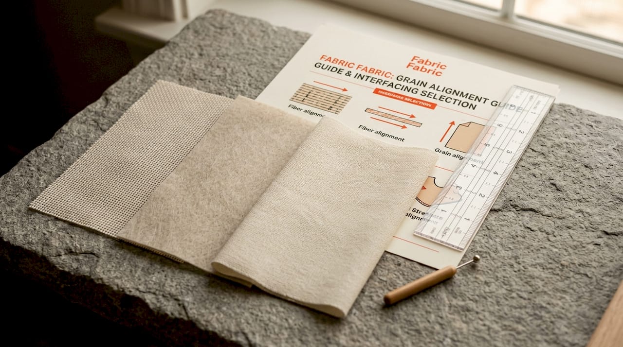Interfacing fabric types samples in natural light