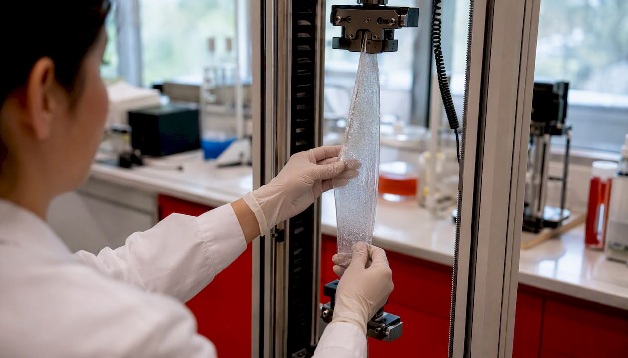 Wet modal fabric tensile strength test