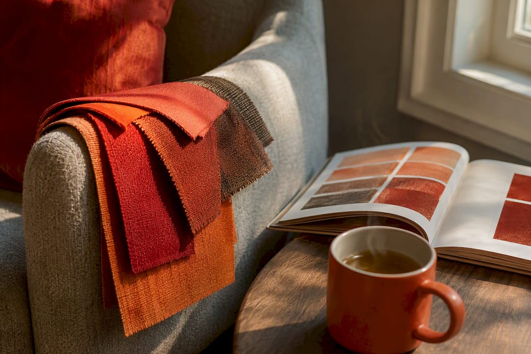 Fabric swatches for durable sofa upholstery
