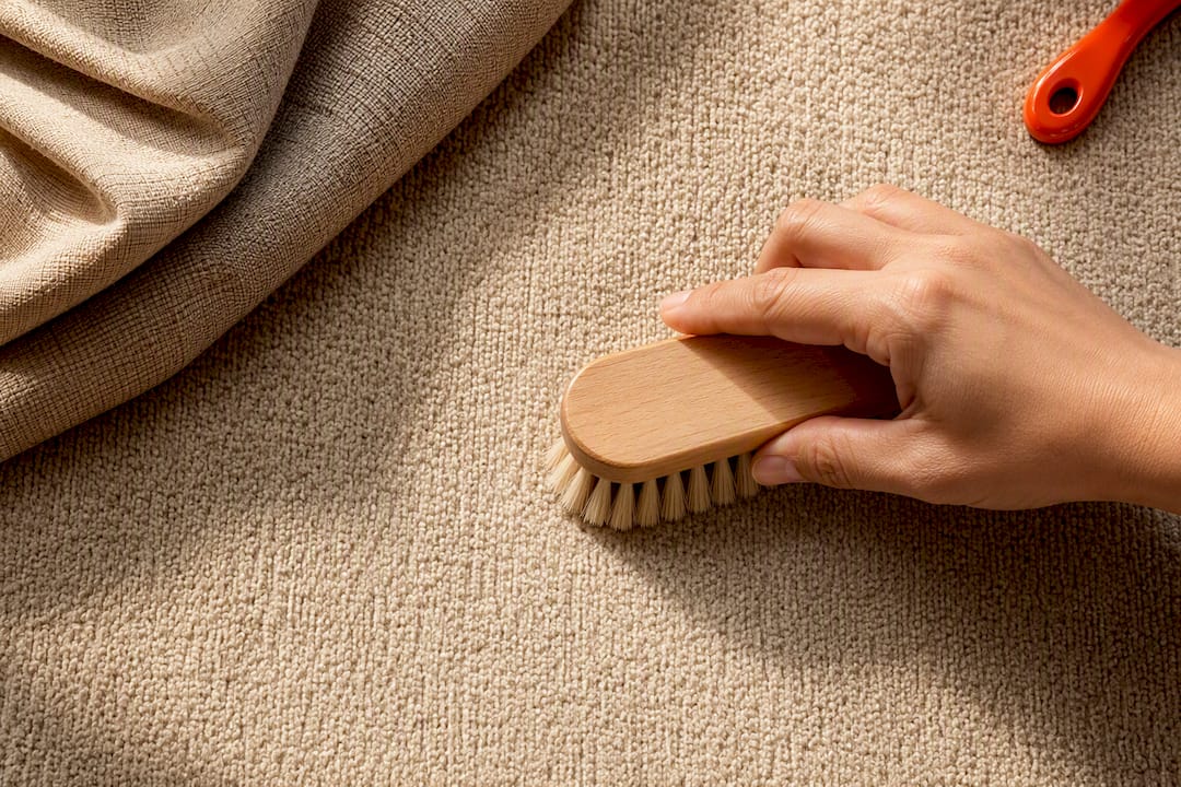 Soft brush grooming chenille upholstery pile
