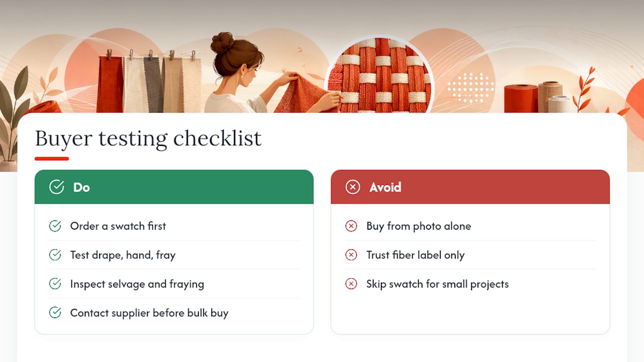 A Fabric Buyer's Take on Testing Before You Commit — overview diagram