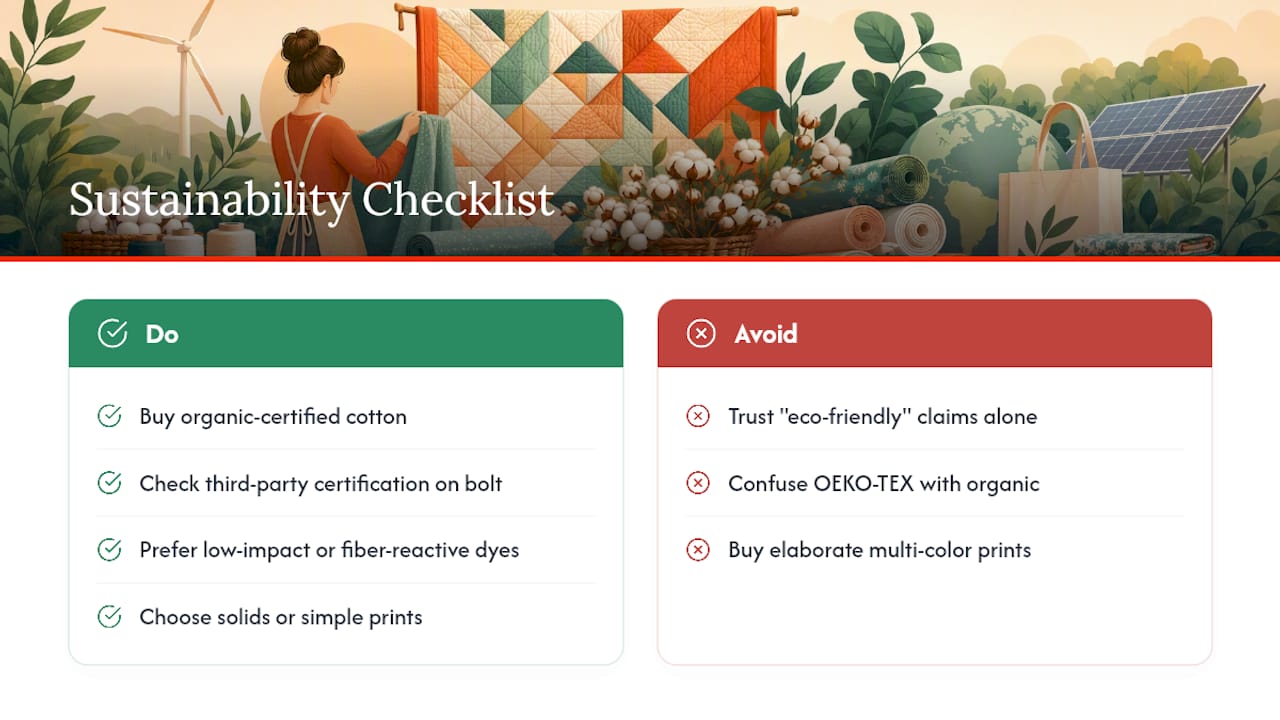 Sustainability and Organic Options in Quilting Cotton — overview diagram