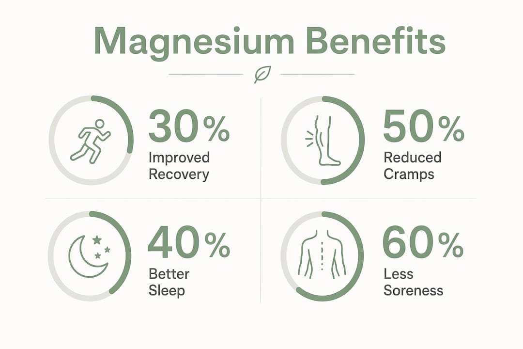 Infographic highlighting magnesium benefits for runners