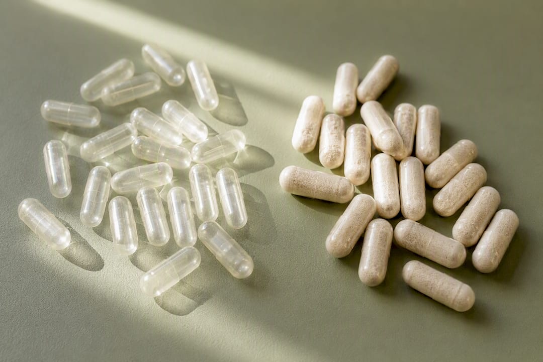 Comparison of plant-based and gelatin supplement capsules