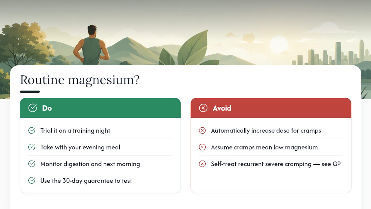 Does routine magnesium supplementation make sense for most runners? — overview diagram