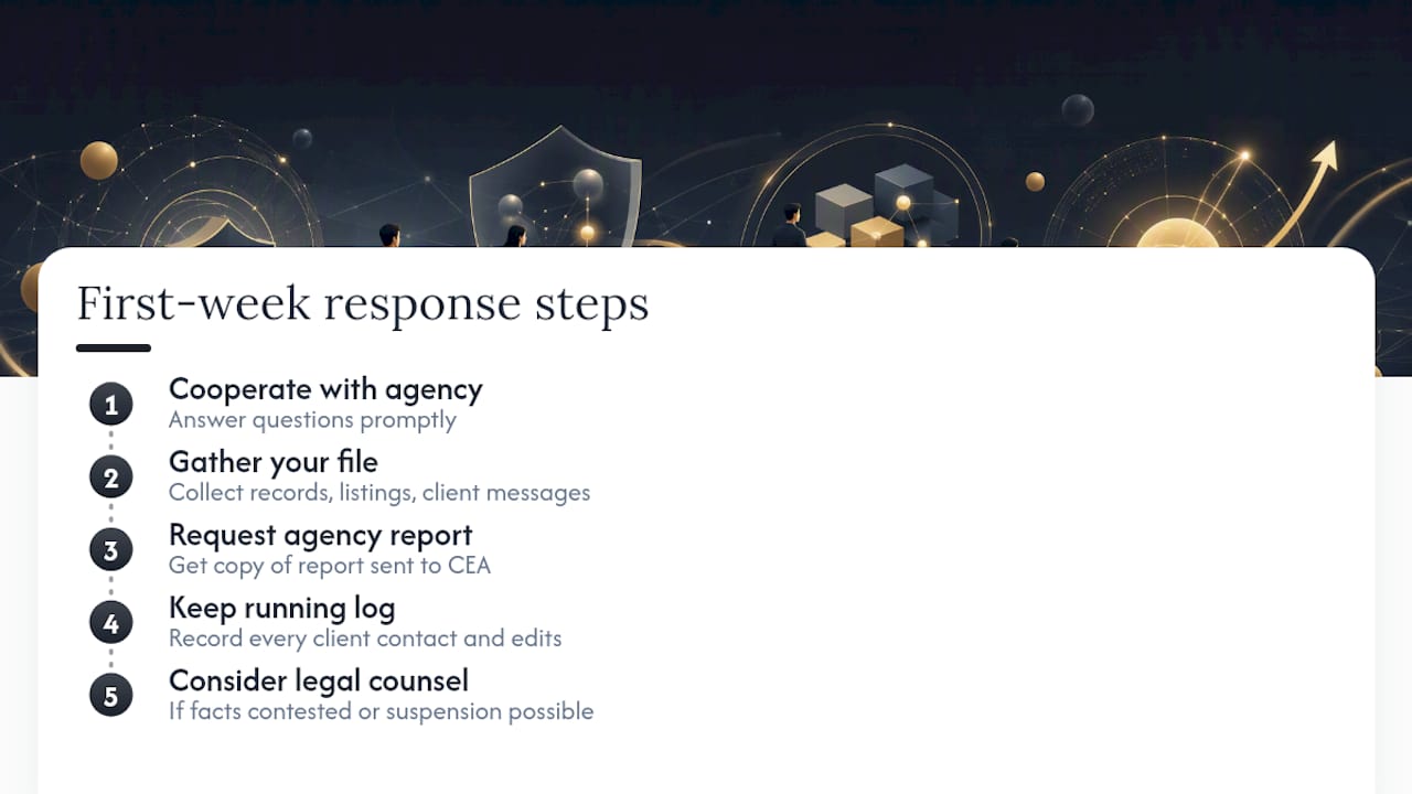 First-week CEA investigation response process