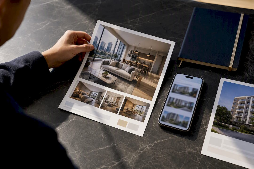 Property ads prepared across print and digital formats