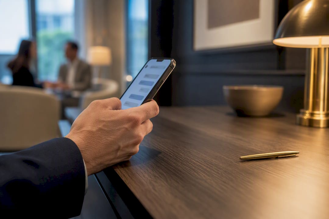 Agent reviewing an automated WhatsApp follow-up