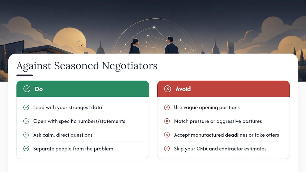 What Works Against a Tough or Seasoned Negotiator? — overview diagram