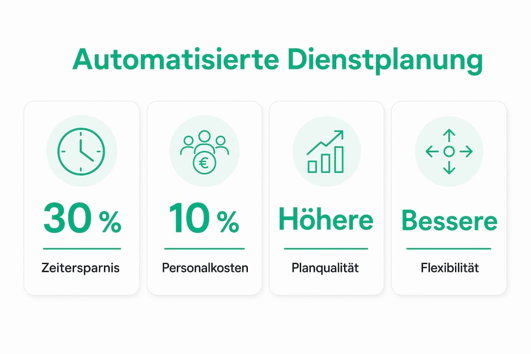Übersicht: Die wichtigsten Vorteile einer automatisierten Einsatzplanung auf einen Blick