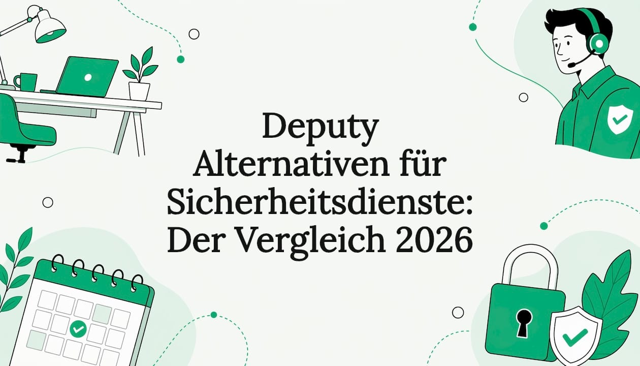 Anschauliche Titelgrafik mit typischen Symbolen für Sicherheitssoftware
