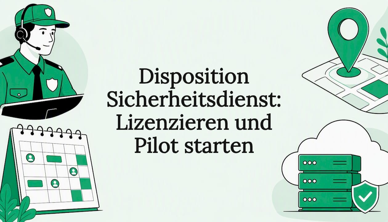 Gestaltetes Titelbild mit Illustrationen rund um IT-Sicherheit und Software
