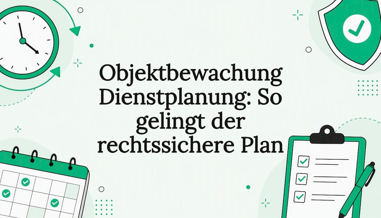Stimmungsvolle Titelgrafik zur Dienstplanerstellung im Sicherheitsdienst