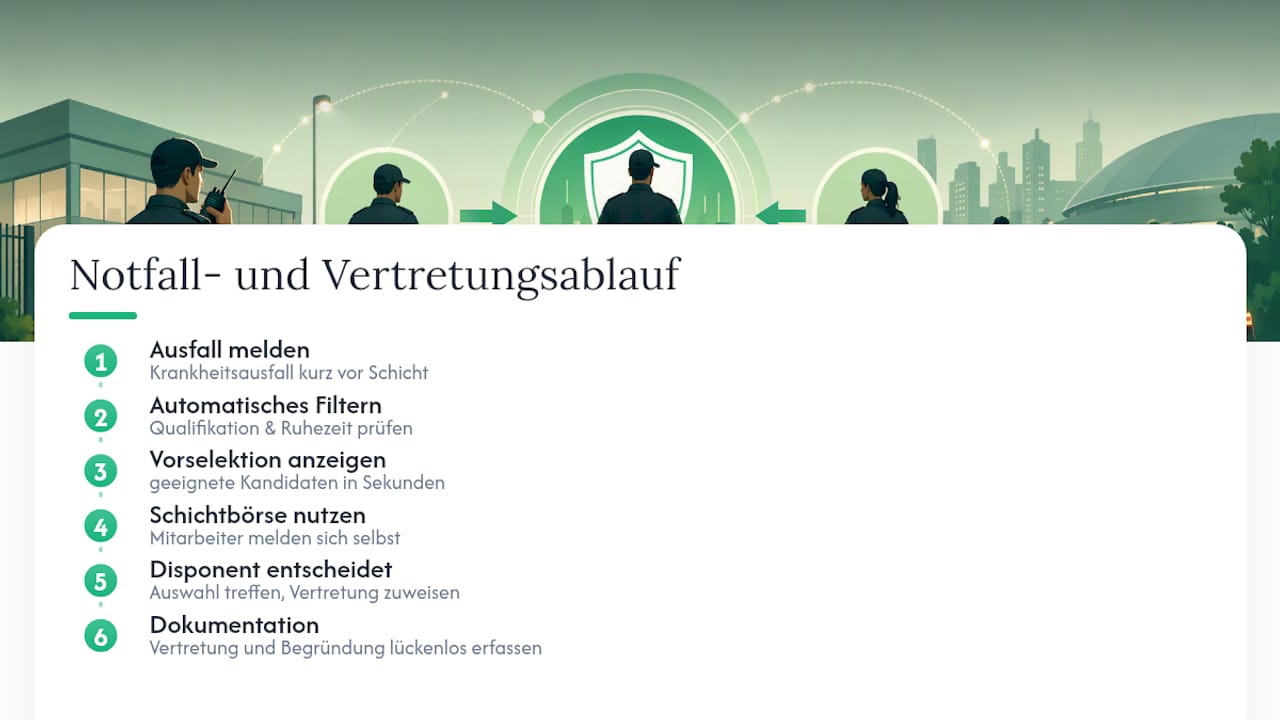 Diagramm zur automatisierten Notdienst-Schichtplanung