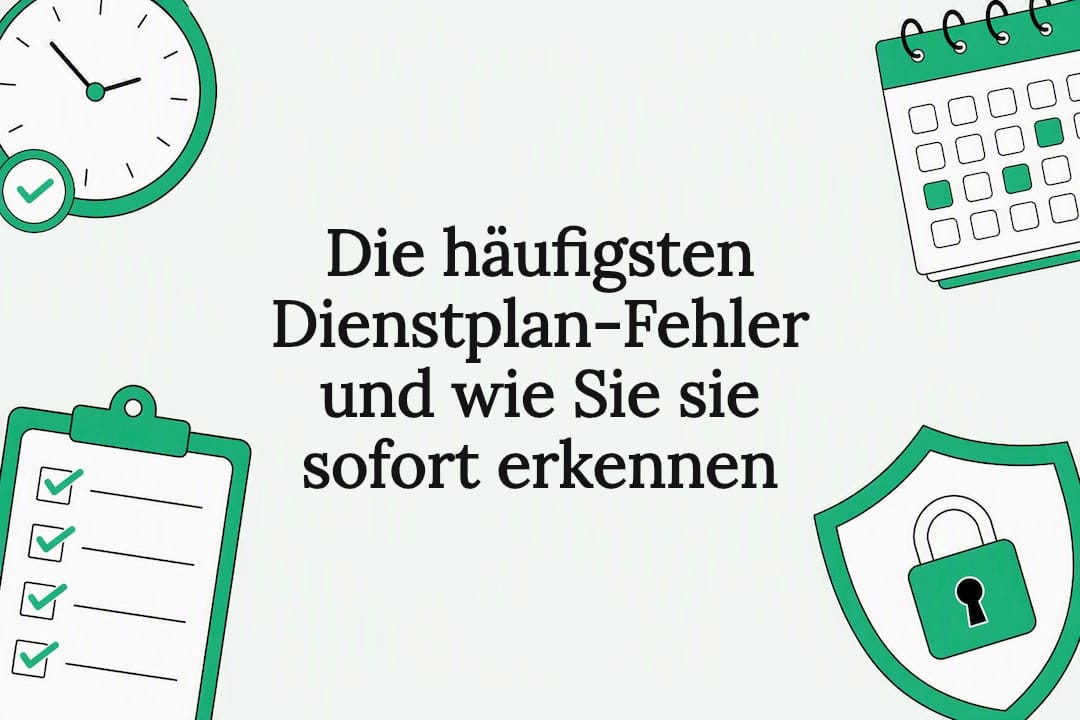 Dekorative Titelbild-Illustration für den Artikel über Dienstplanfehler