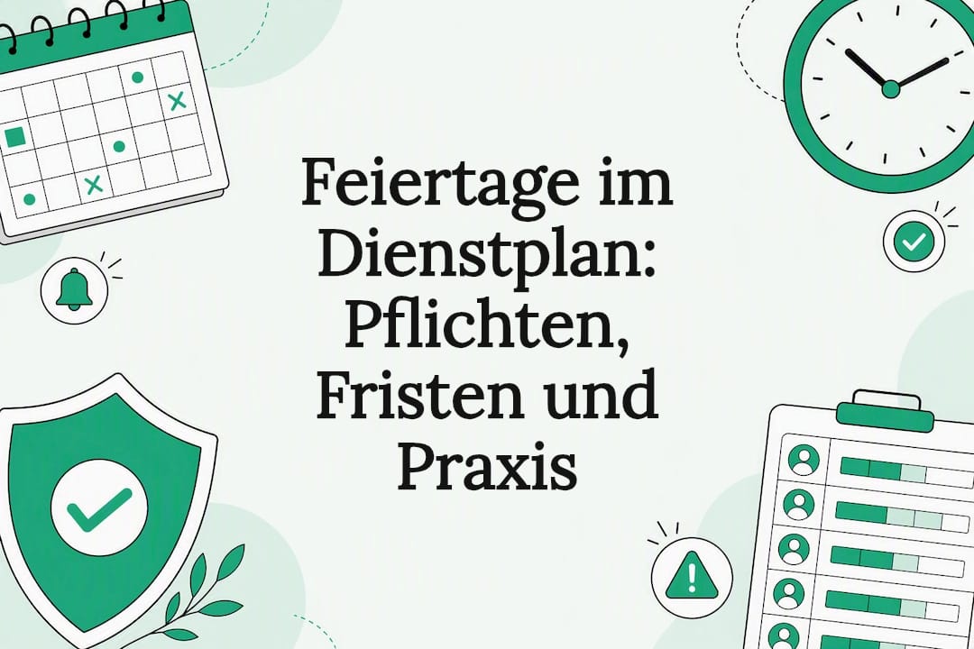 Dekorative Titelbild-Illustration zur Dienstplanung
