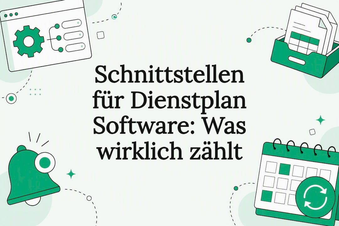 Dekorative Titelbild-Illustration für Terminplanungssoftware