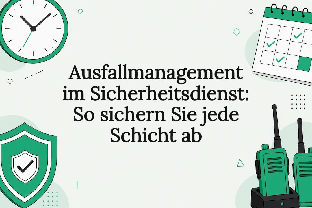 Dekorative Titelbild-Illustration für einen Artikel zum Thema Schichtmanagement im Sicherheitsdienst