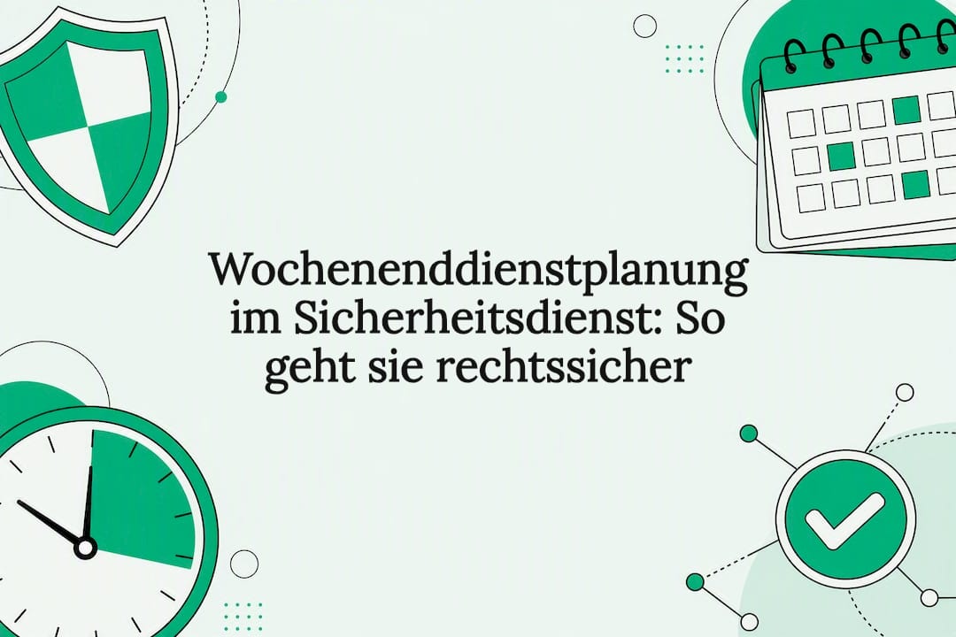 Illustration zur rechtssicheren Planung von Wochenenddiensten