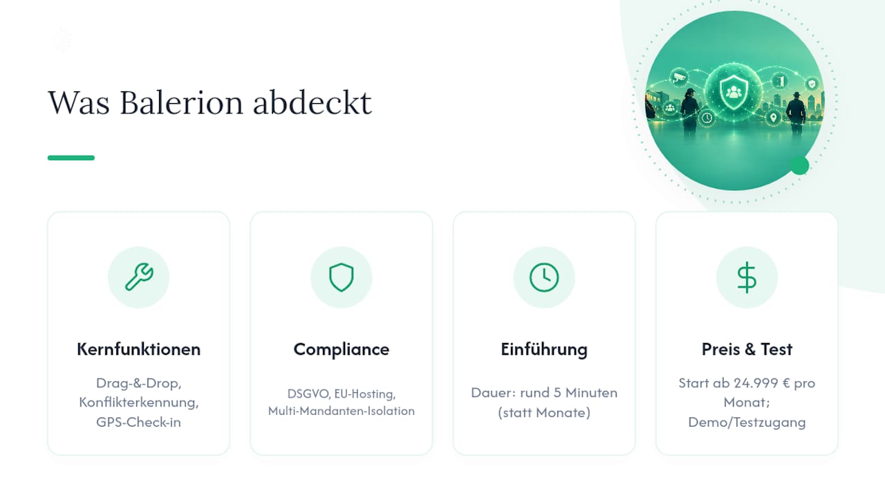 Balerion deckt die Pflichten aus diesem Ratgeber ab — overview diagram