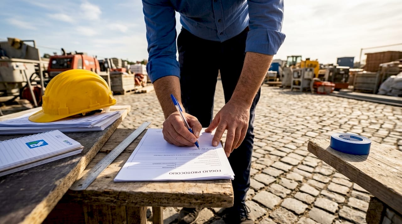 Persone al lavoro sulla redazione di documenti tecnici