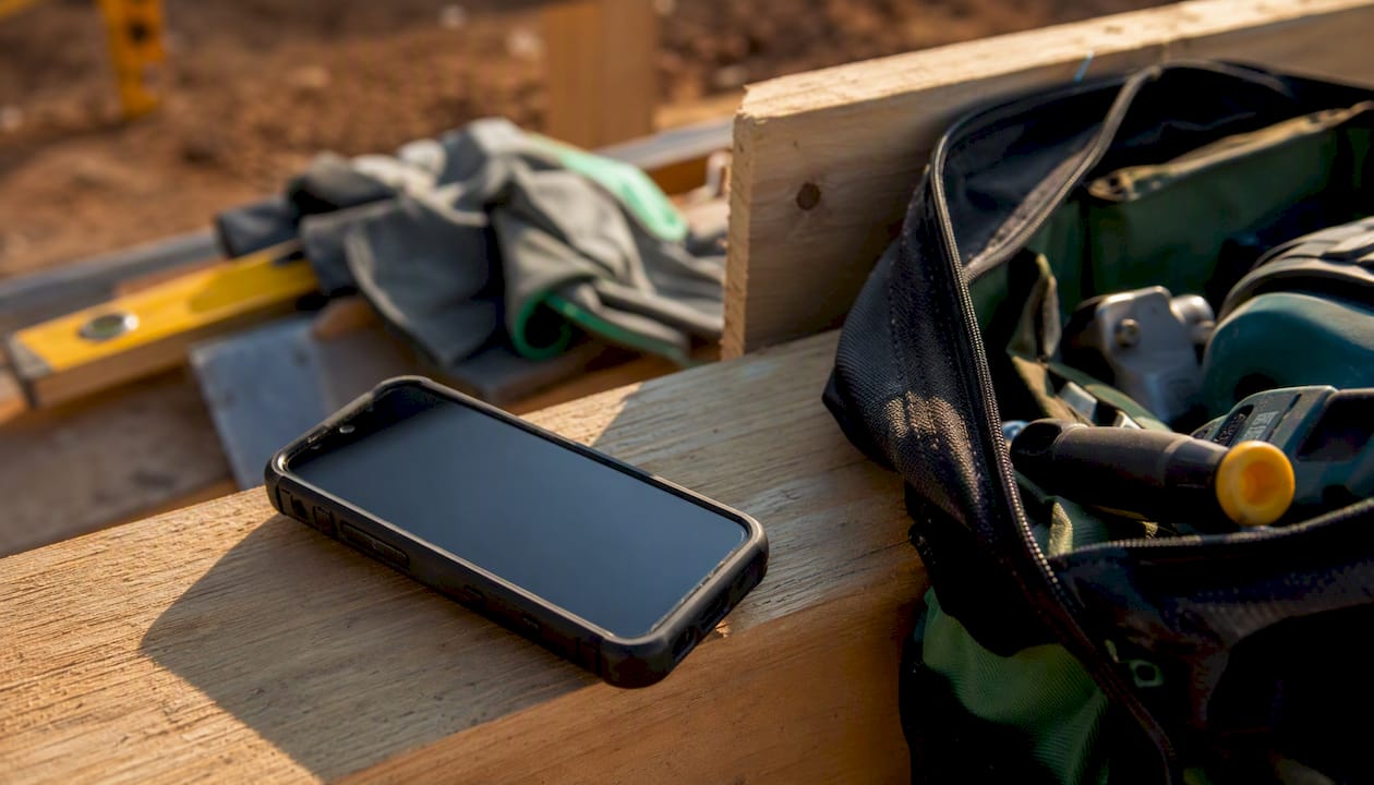 Strumenti da cantiere e configurazione dello smartphone