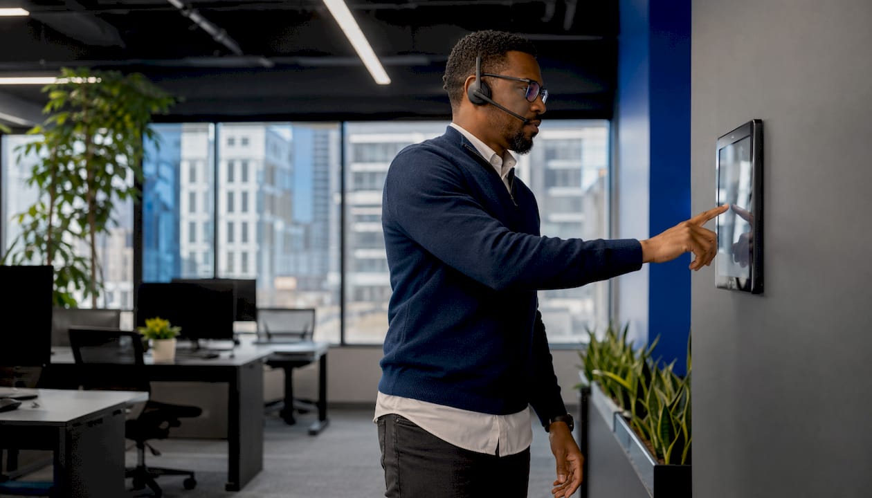 IT specialist configuring AI voice agent system