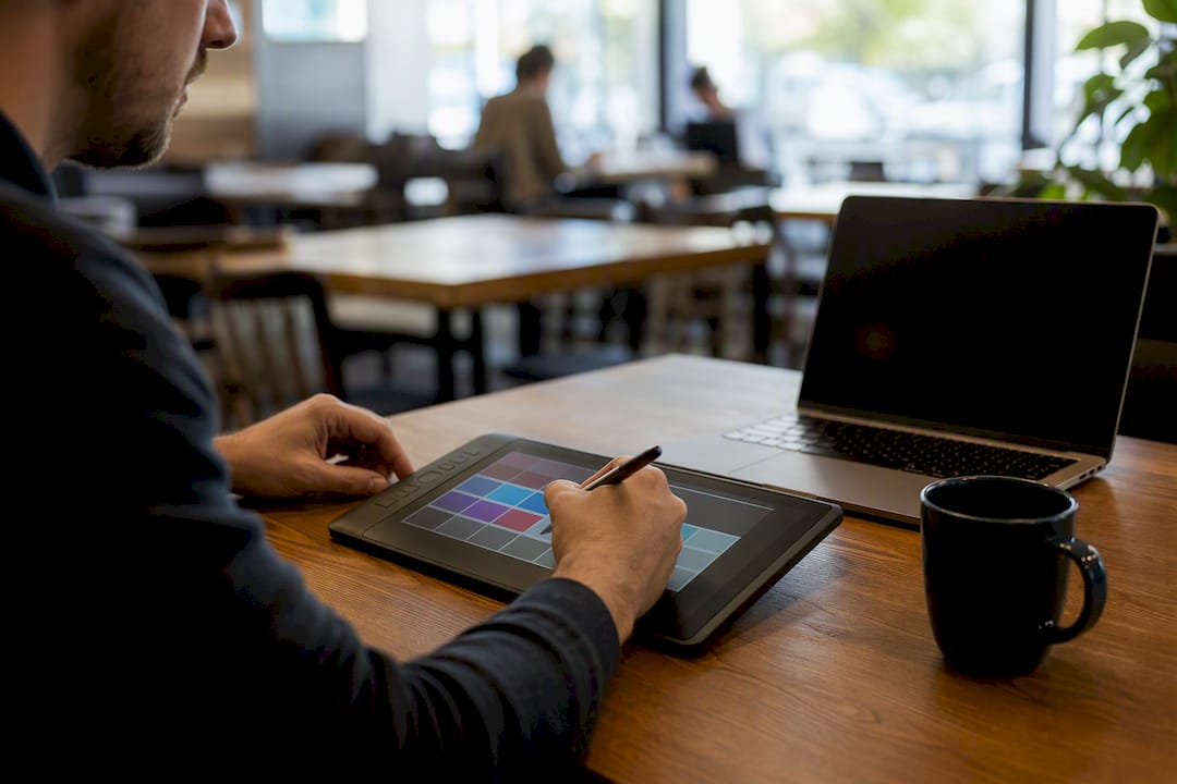 Designer testing Call-to-Action button colors