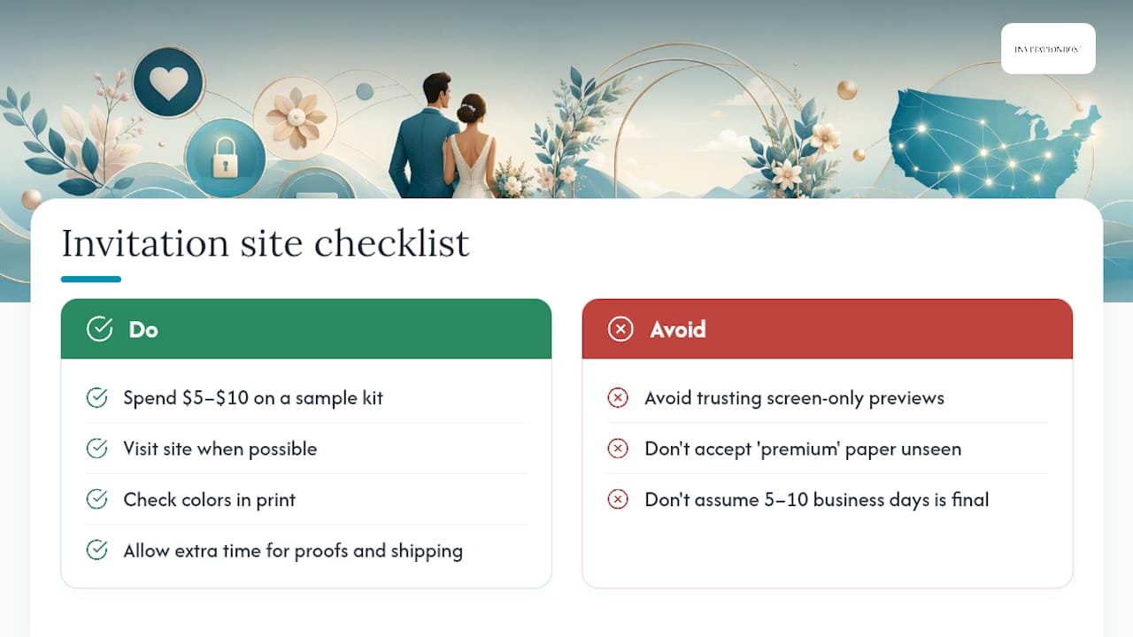 What makes a wedding invitation site worth your time — overview diagram