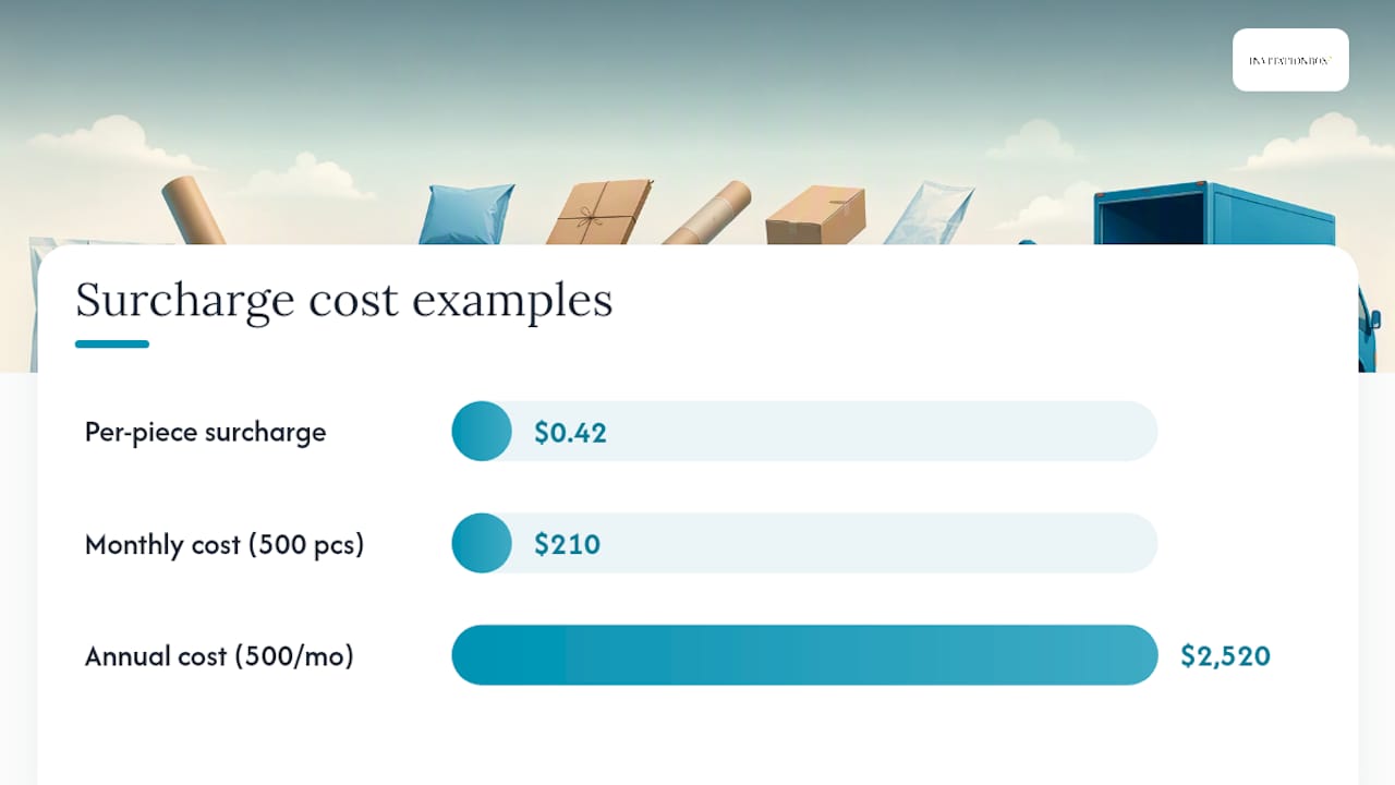 What the surcharge means for small businesses mailing at volume — overview diagram