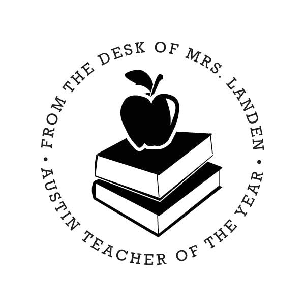 Books with Apple Teacher Stamper or Embosser