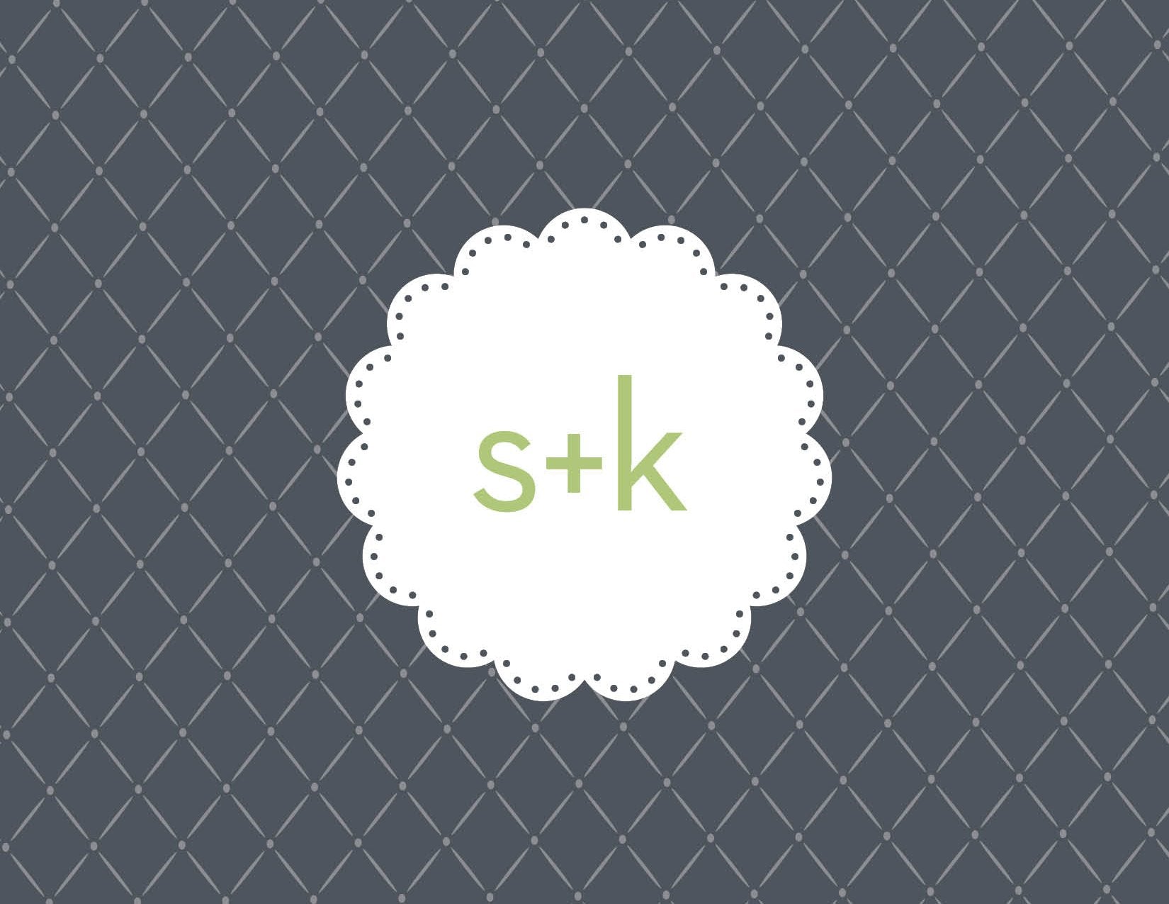 Initials Monogram Grey Thank You Cards