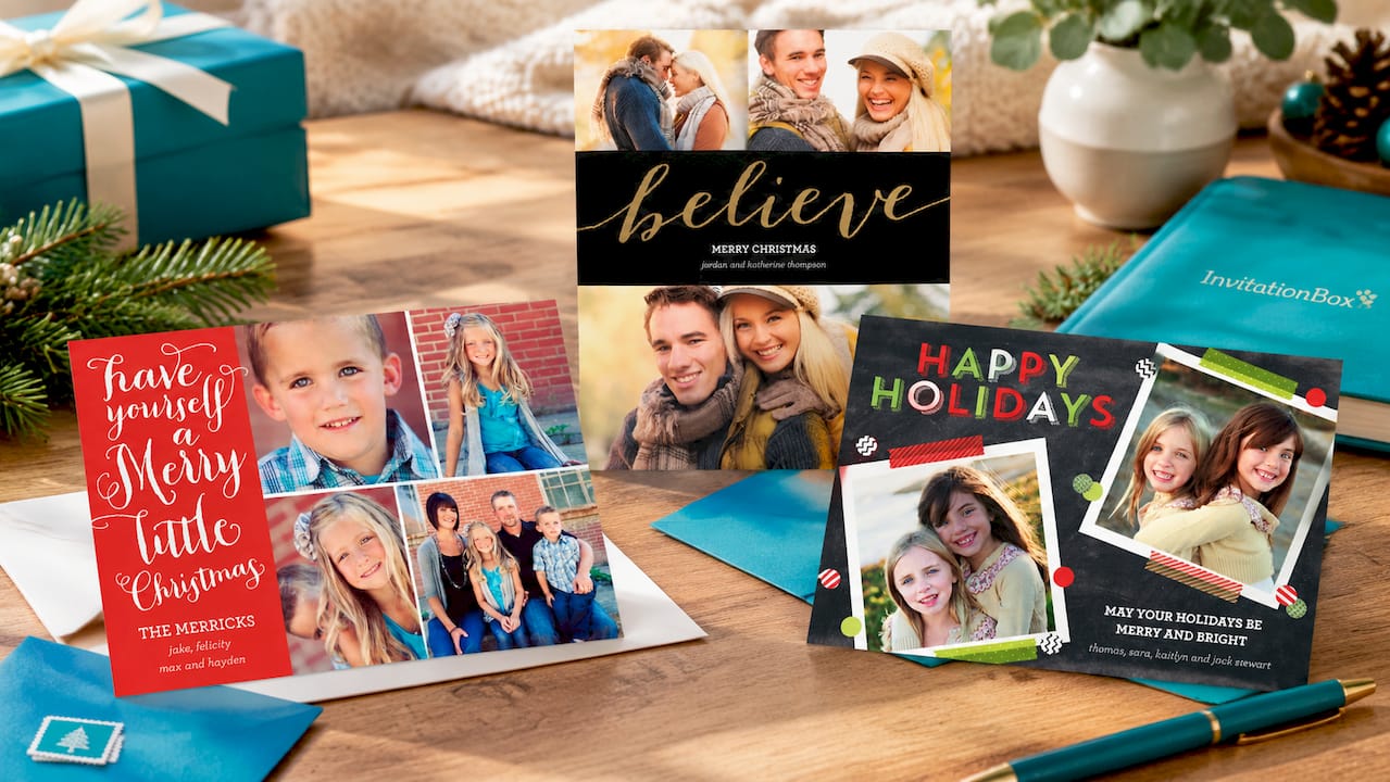 Christmas Calligraphy Photo Card