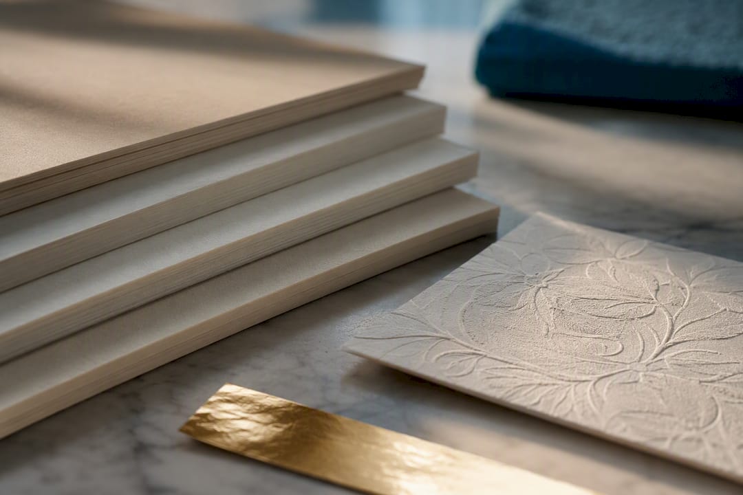 Layered cardstock with embossed paper detail