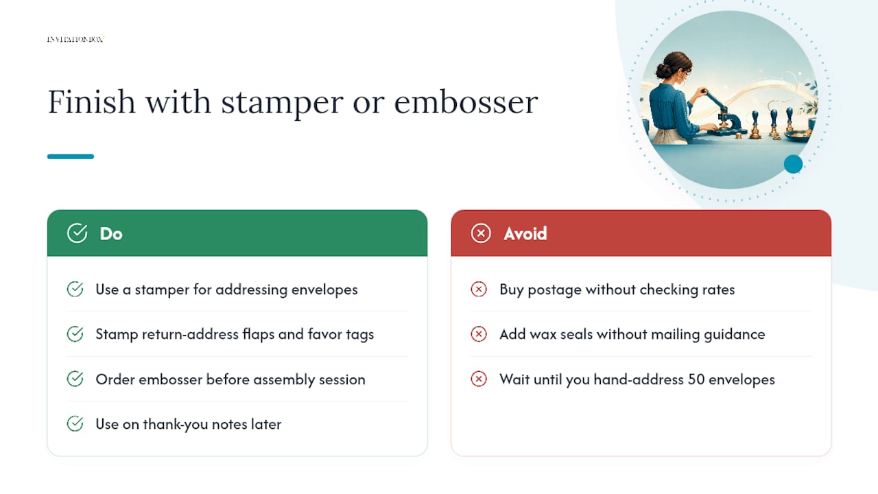 Finish Your Suite With a Custom Stamper or Embosser — overview diagram