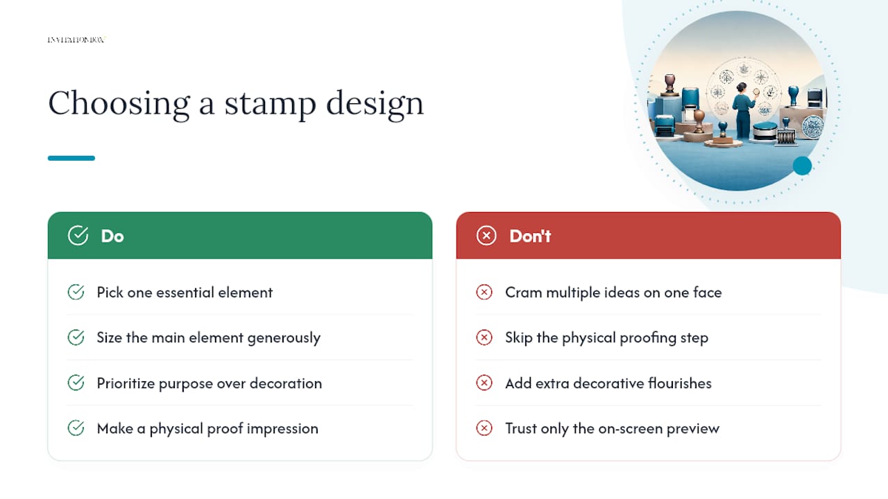 What Actually Matters When You're Choosing a Stamp Design — overview diagram