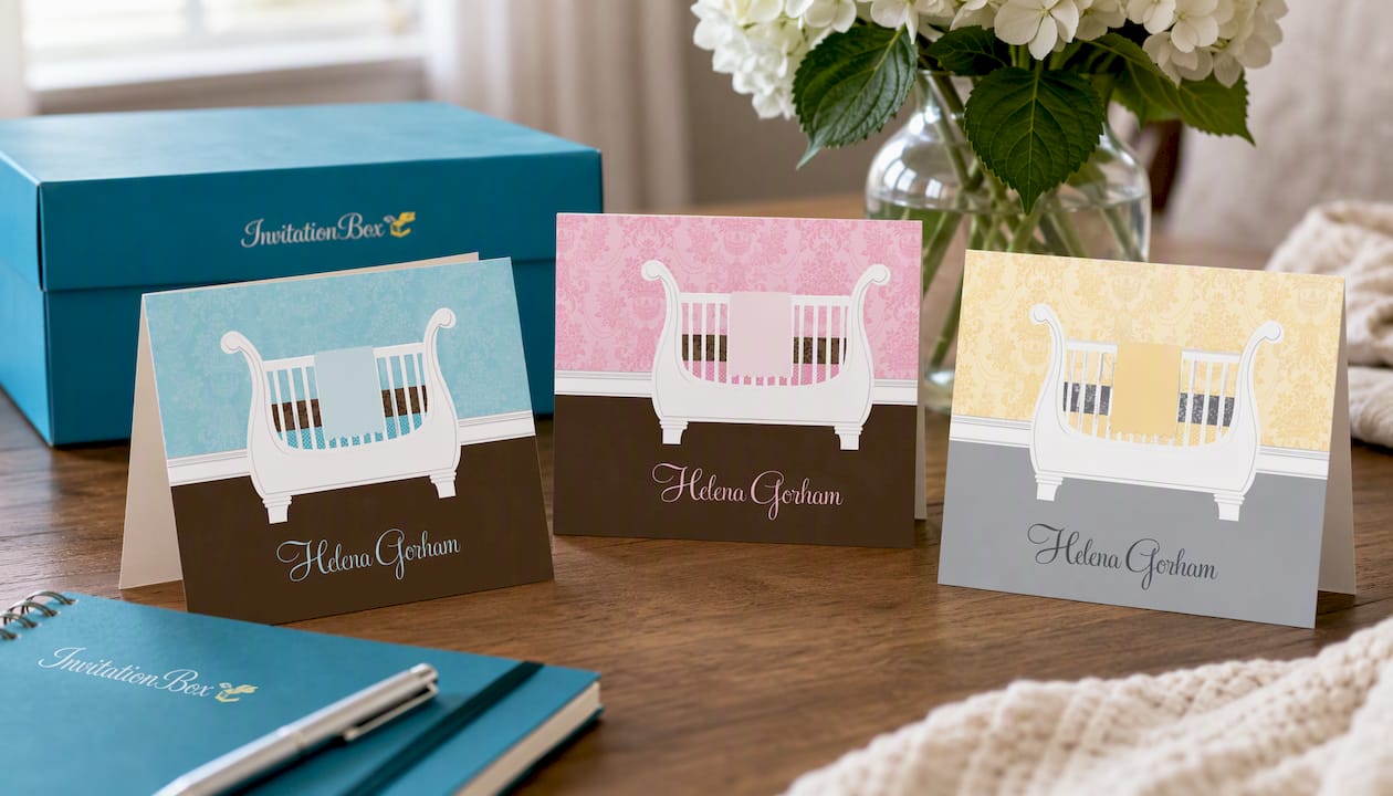 Sleigh Crib Bali & Chocolate Note Cards