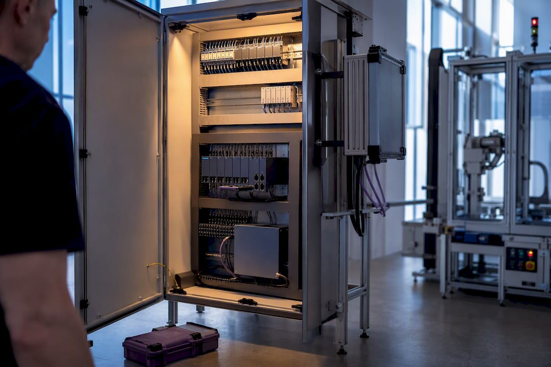 Industrial automation cabinet in test cell