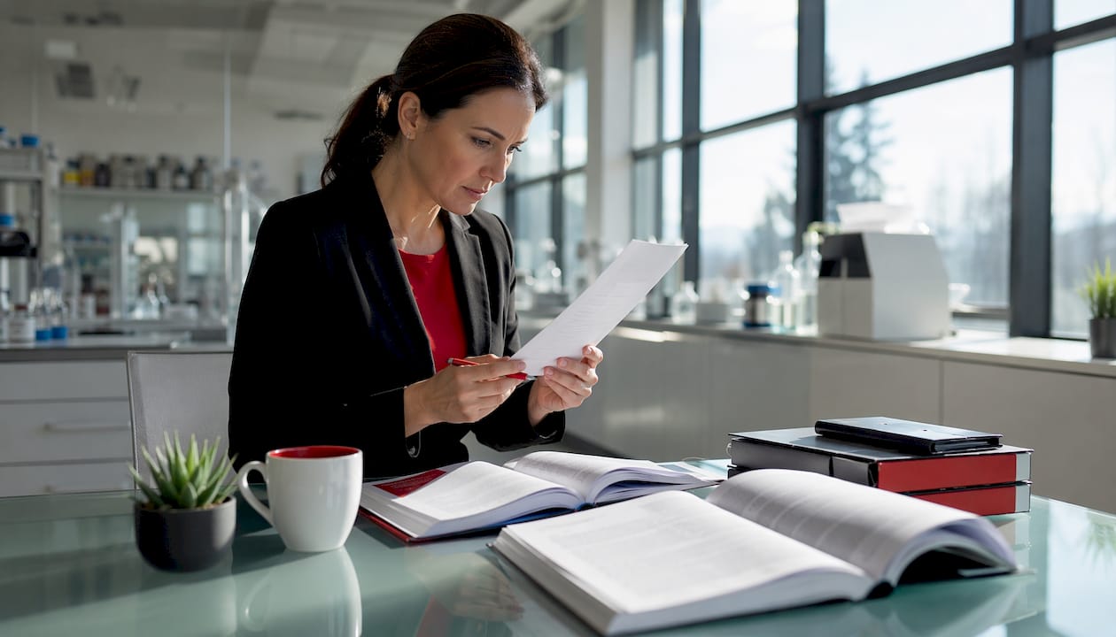 Compliance officer reviewing Canadian labeling laws