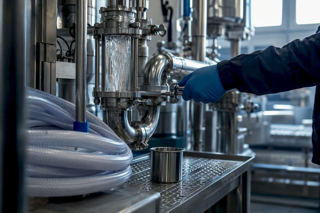 Industrial piping in a water recovery system