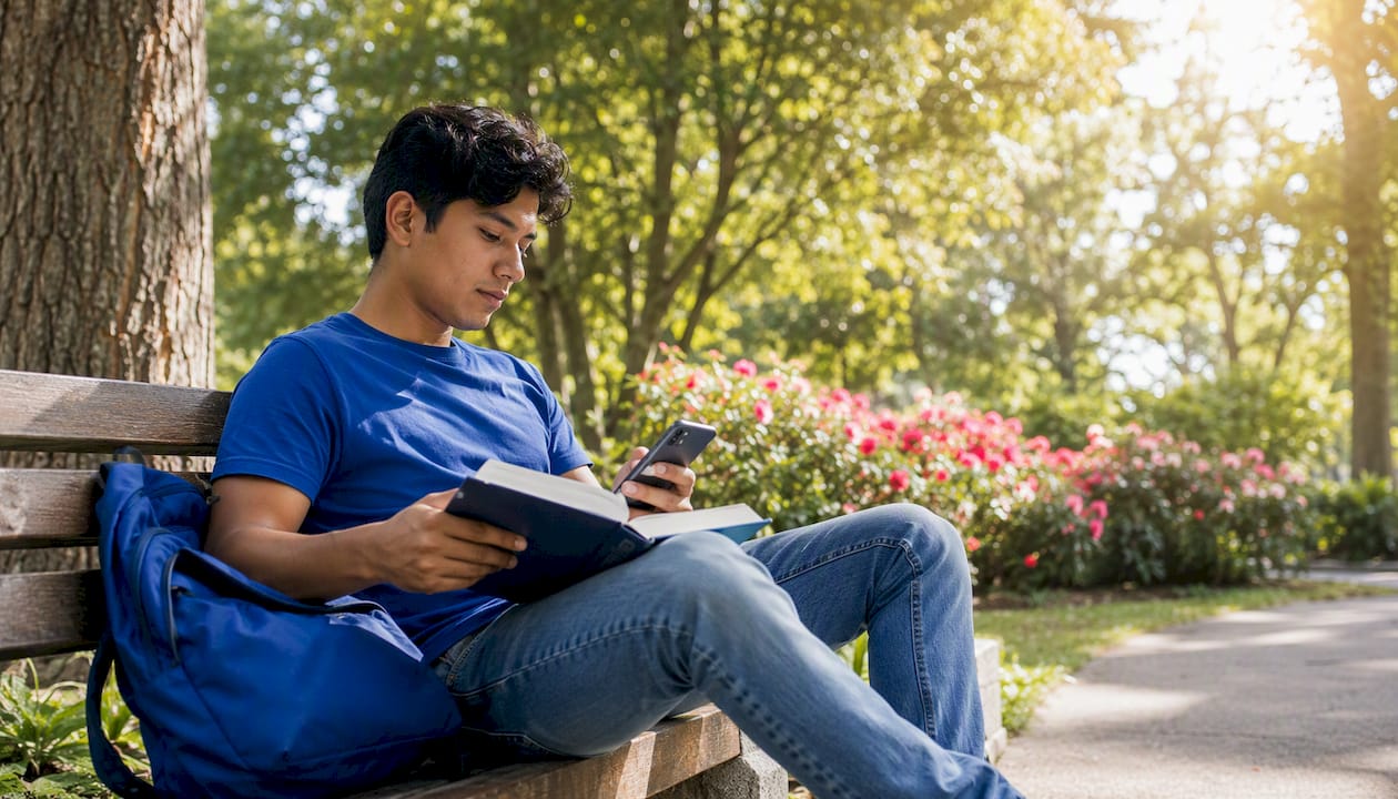 Premed student organizing experiences in library