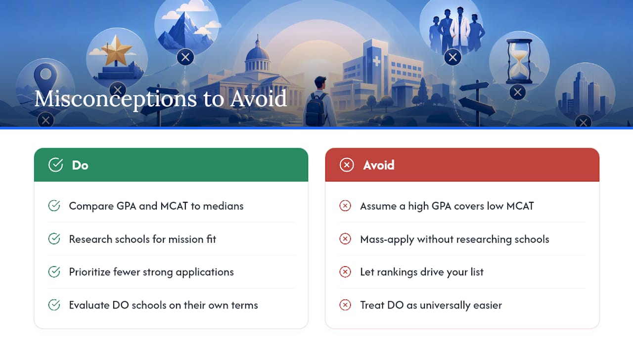 Misconceptions That Wreck Otherwise Good School Lists — overview diagram