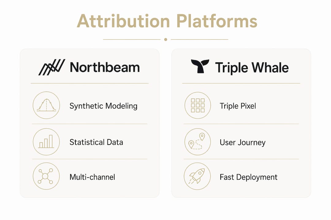 Infographic comparing Northbeam and Triple Whale platforms