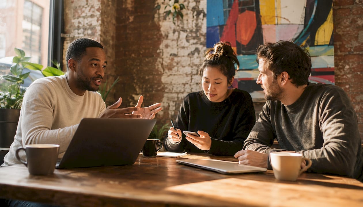 Team collaborating on Google Tag Manager implementation