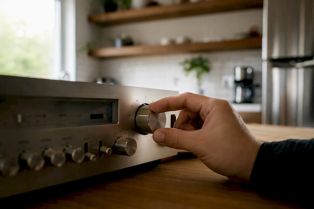 Hand adjusting analog control dial