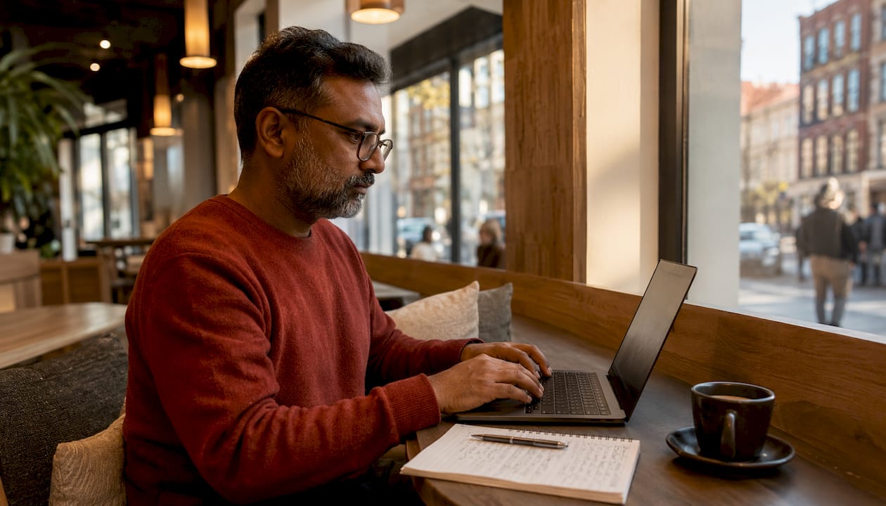 Professional captioner transcribing event speech