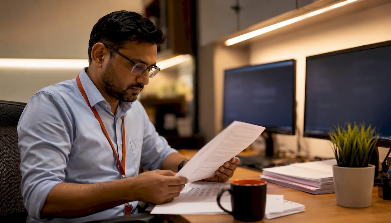 IT security manager monitoring secure transcription systems