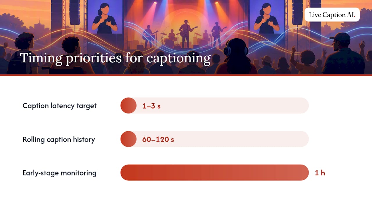 How Do You Test and Backstop Captions Before Show Day? — overview diagram