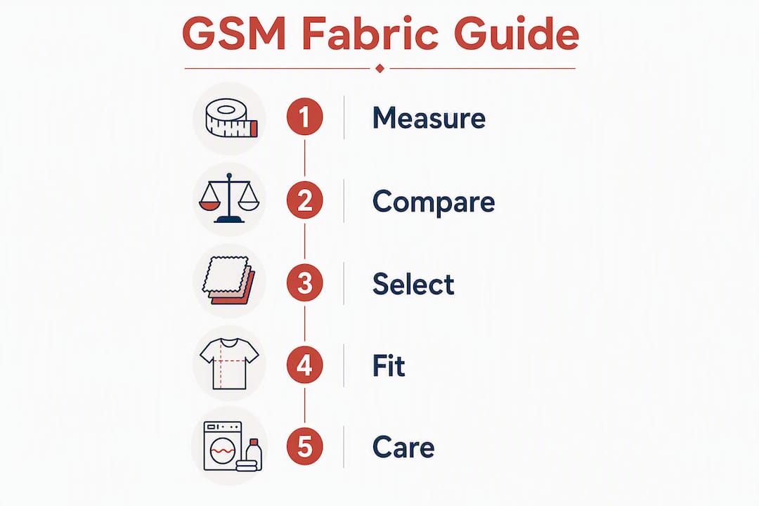 Infographic showing GSM measurement and selection steps